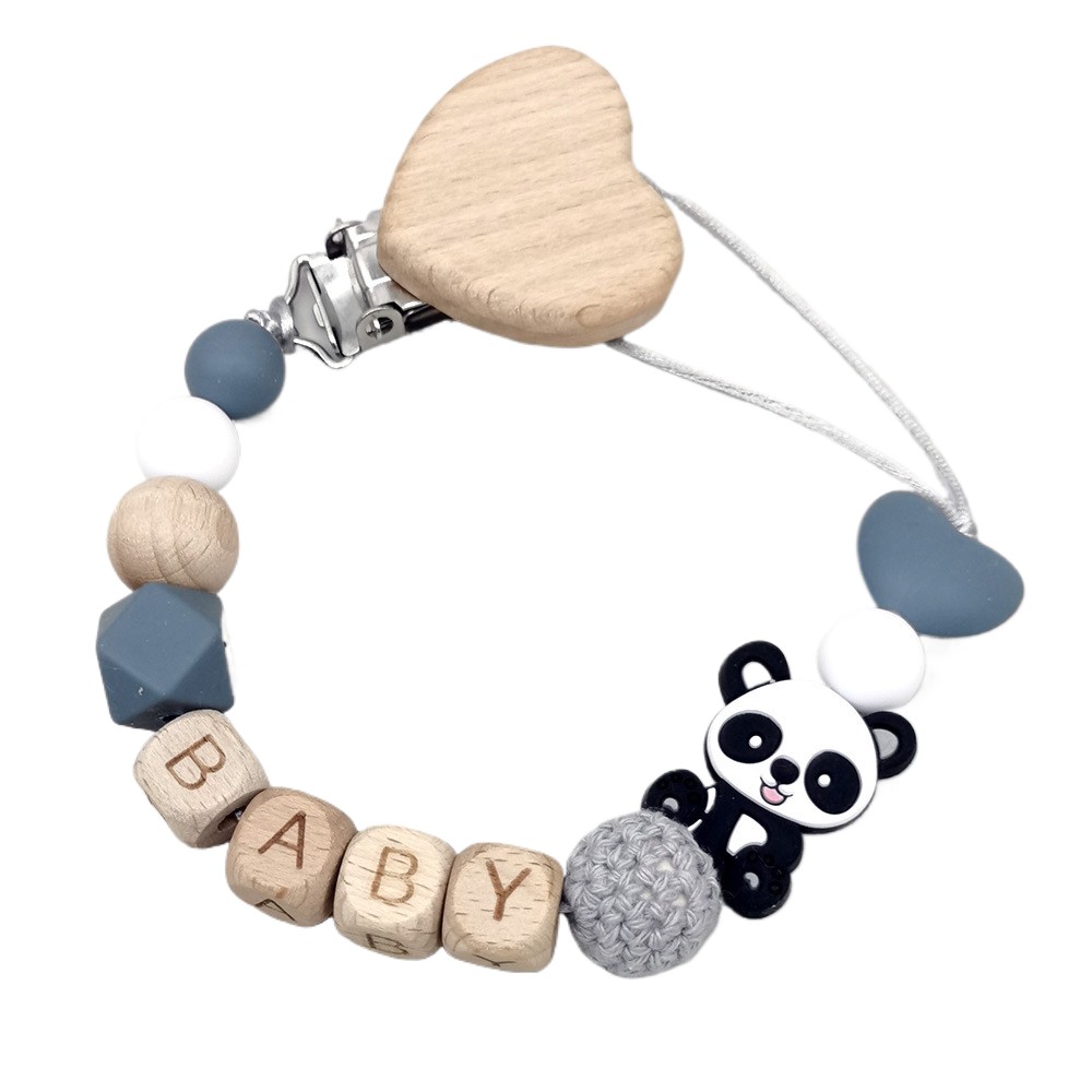 Baby Product - Wooden Personalized Baby Pacifier Chain Cute