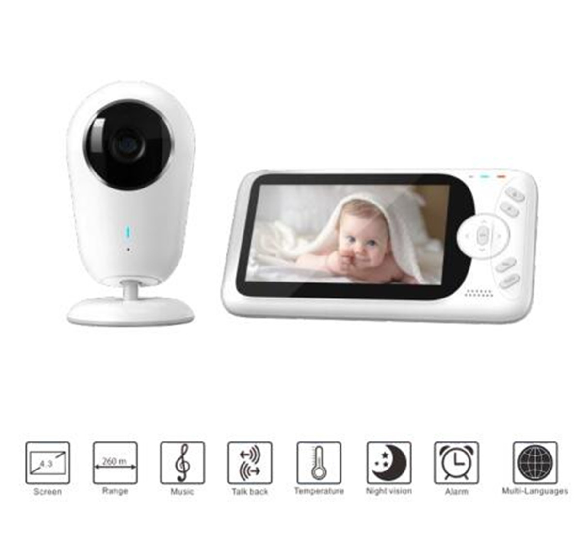 4.3inch 1080P Full HD Wireless - Wireless Baby Monitor recension och pris