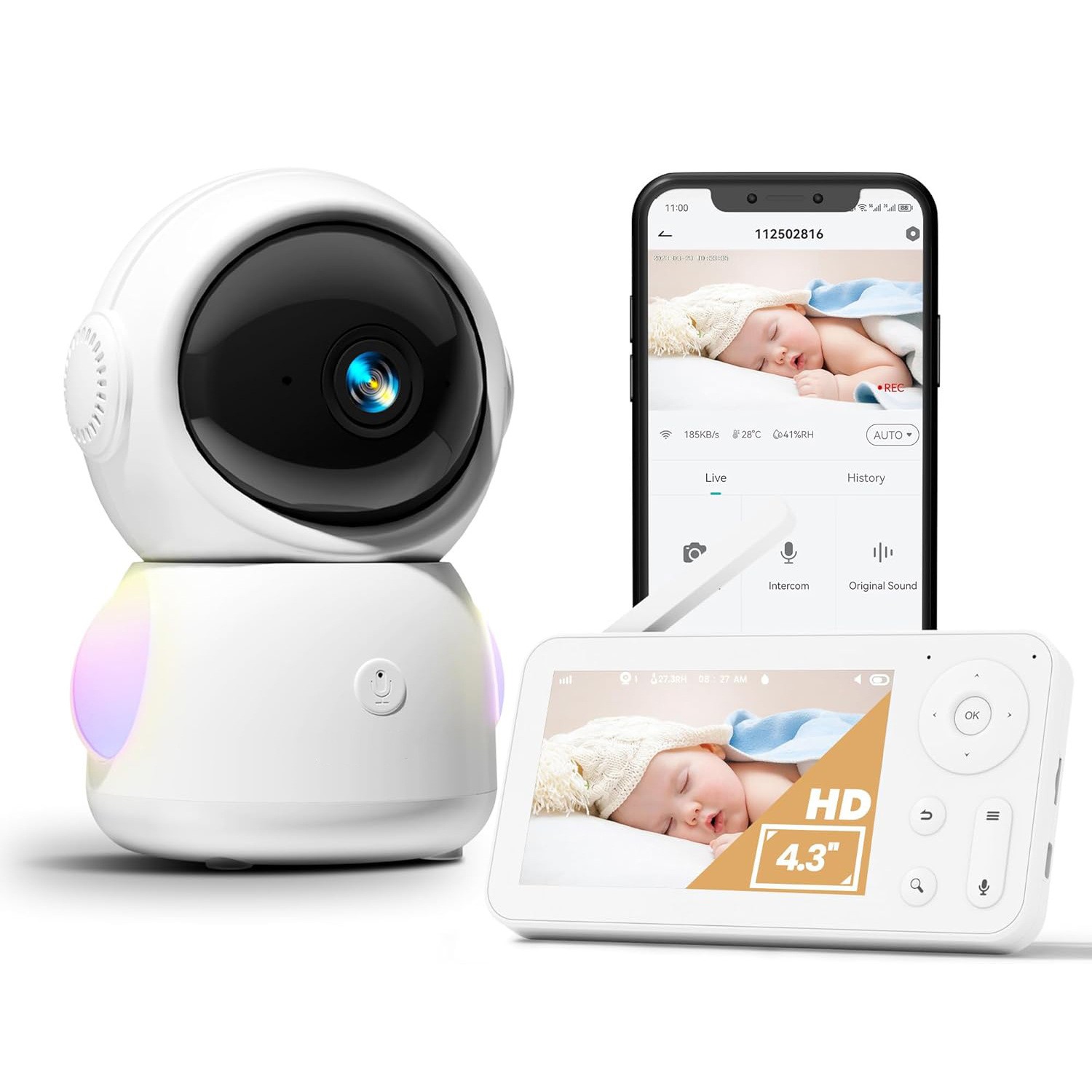 4.3Inch Screen 2MP 1080P Full  - Wireless Baby Monitor recension och pris