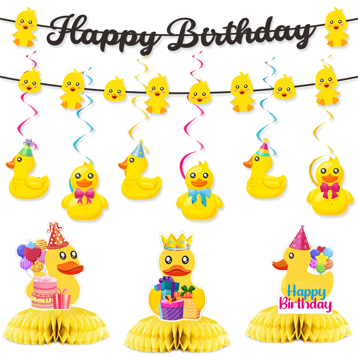 Cute Swim Duck Theme Happy Bir - Baby Products For Summer recension och pris