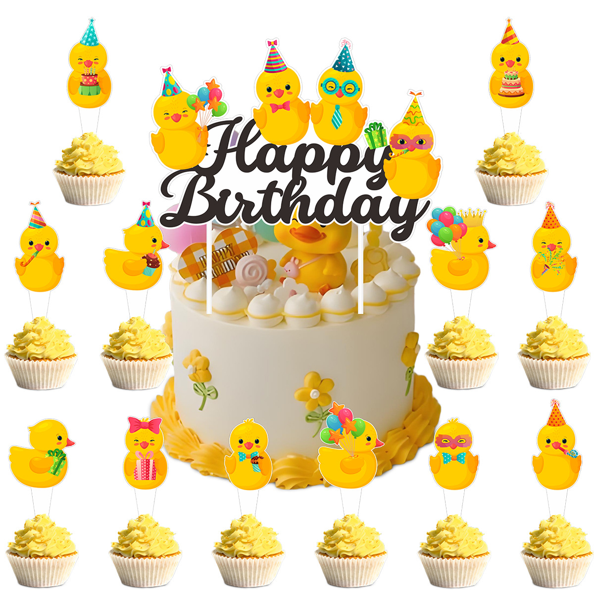 Cute Swim Duck Theme Happy Bir - Baby Products For Summer recension och pris