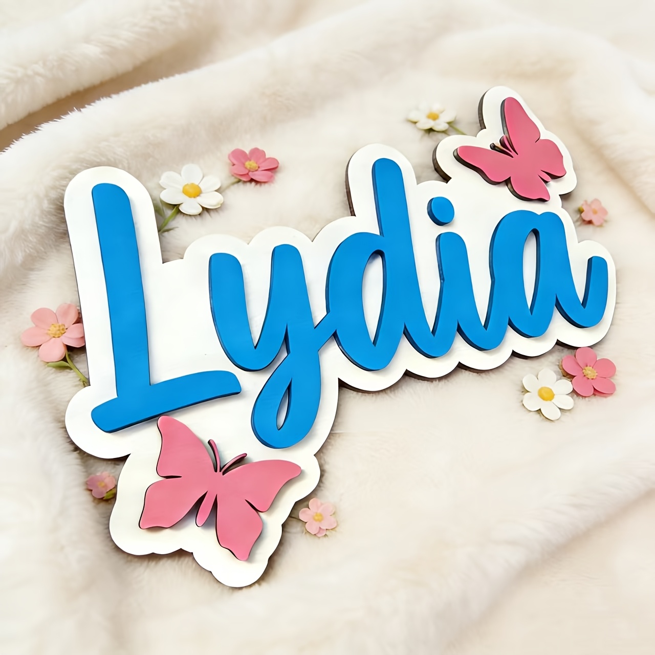 Personalized Blue & Pink Butte - Baby Products Decoration recension och pris