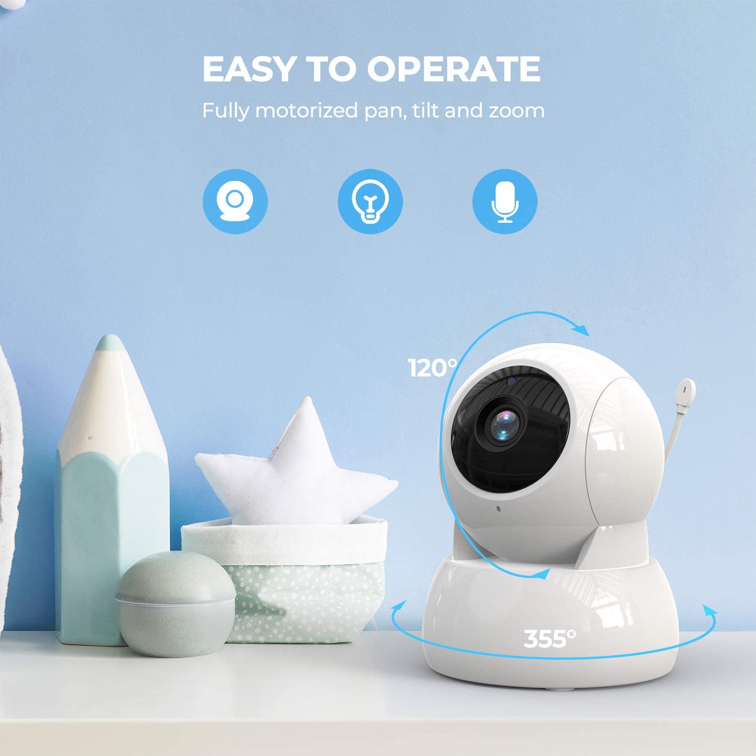 5Inch Screen 720P Temperature  - Wireless Baby Monitor recension och pris