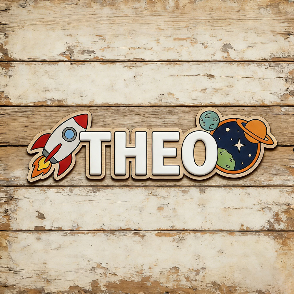 Personalized Space Rocket Name - Baby Products Decoration recension och pris