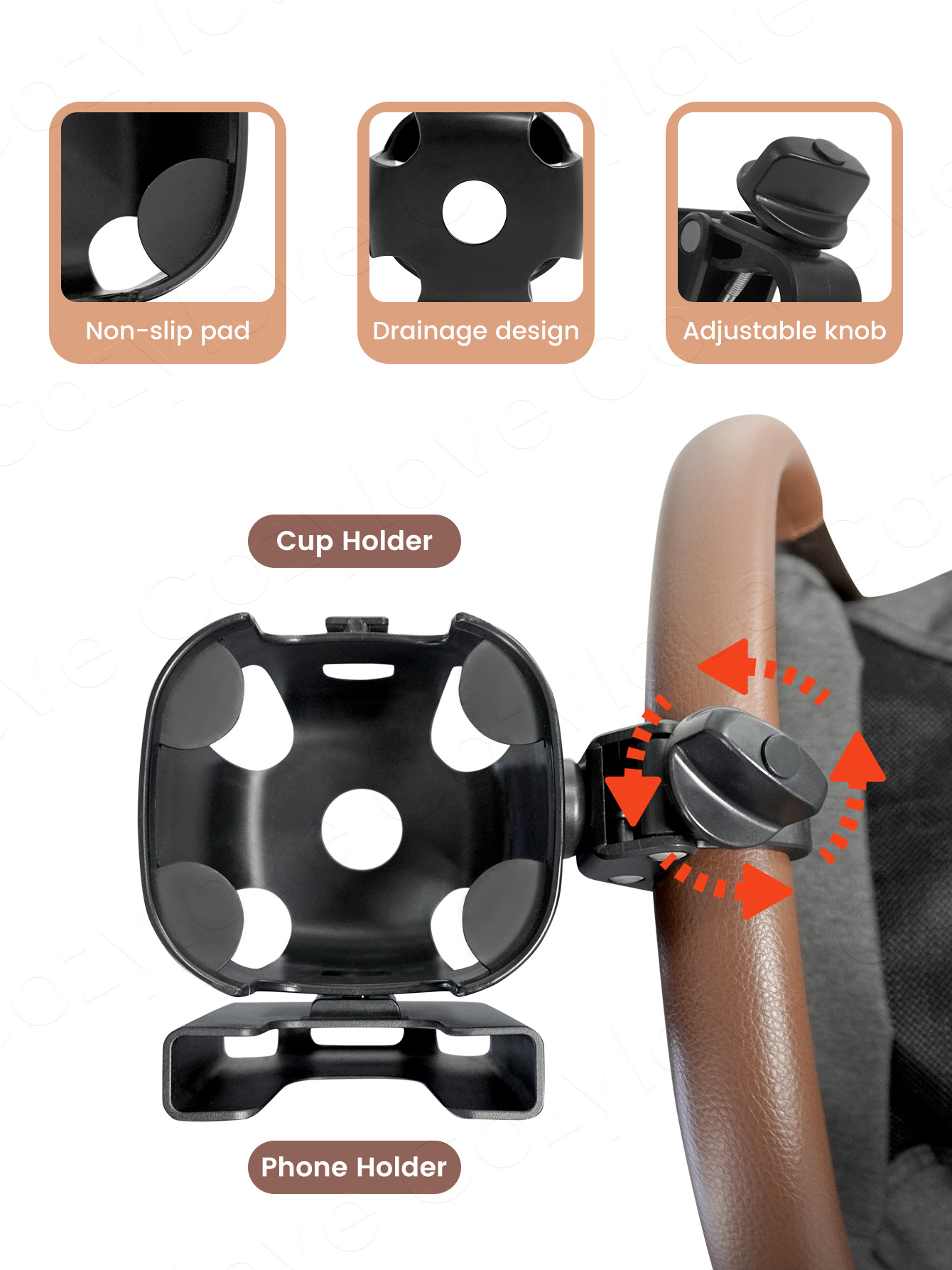 Large Size Stroller Cup Holder - Stroller Accessories recension och pris