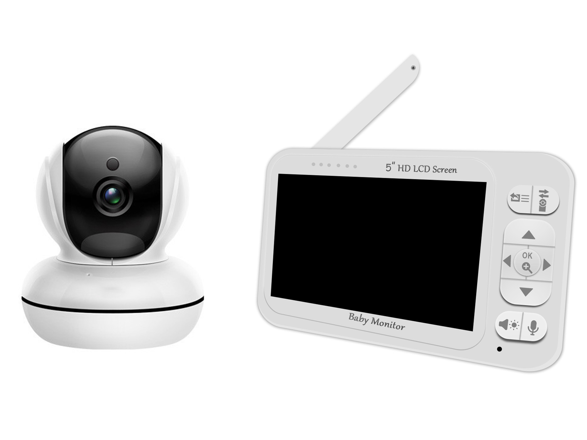 5Inch Screen Temperature Monit - Wireless Baby Monitor recension och pris